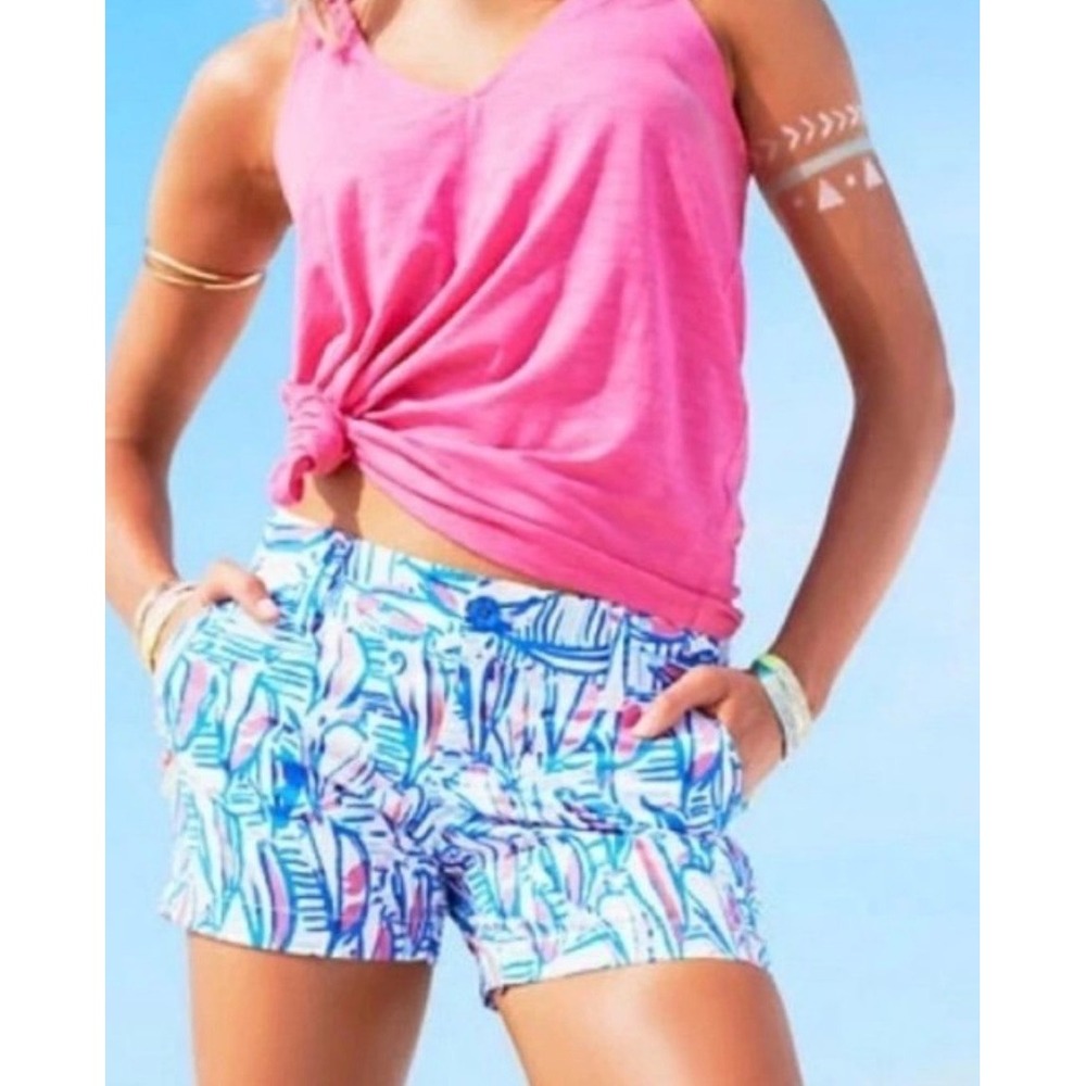 Lilly Pulitzer Callahan Shorts nautical sailboat‎ print "Red Right Return sz 4